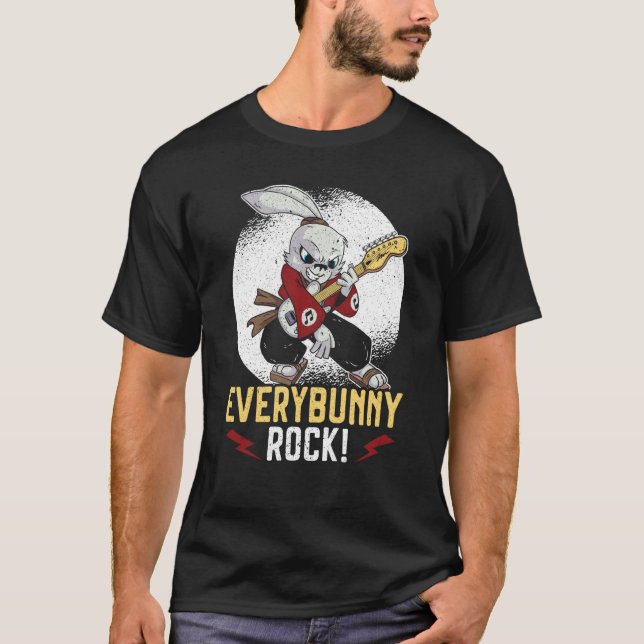 Everybunny Rock Rabbit Whisperer Animal Bunny  Roc T Shirt (Framsida)