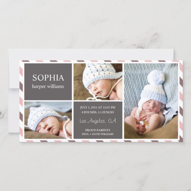 EVERYDAY BABY | FÖDELSEMEDDELANDE MEDDELANDE (Framsida)