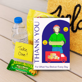 Everyday Delivery Driver Card With Your Message Tack Kort