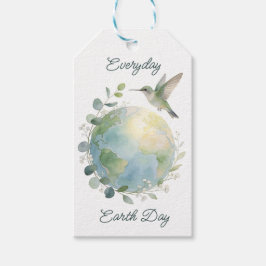 Everyday Earth Day Hummingbird Bird Presentetikett