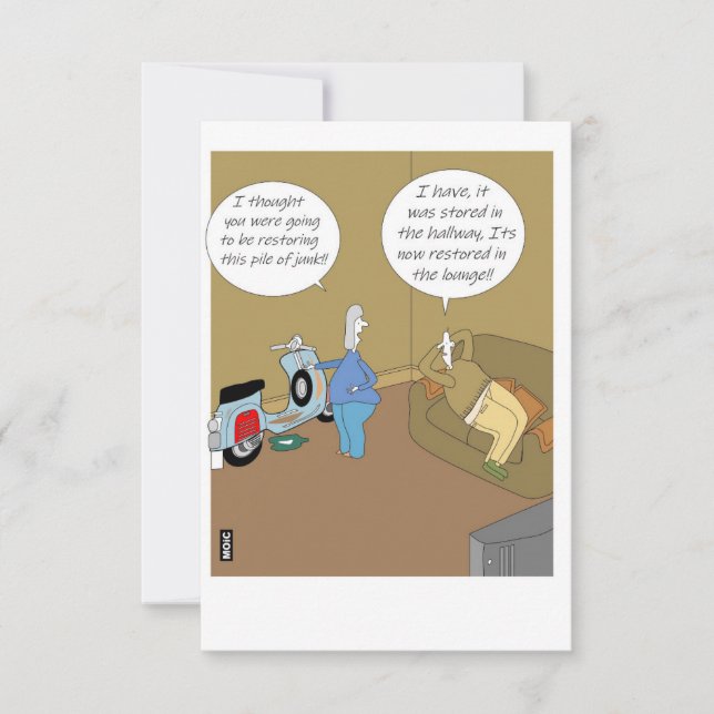 Everyday humour card for the old scooter fanatic (Framsida)