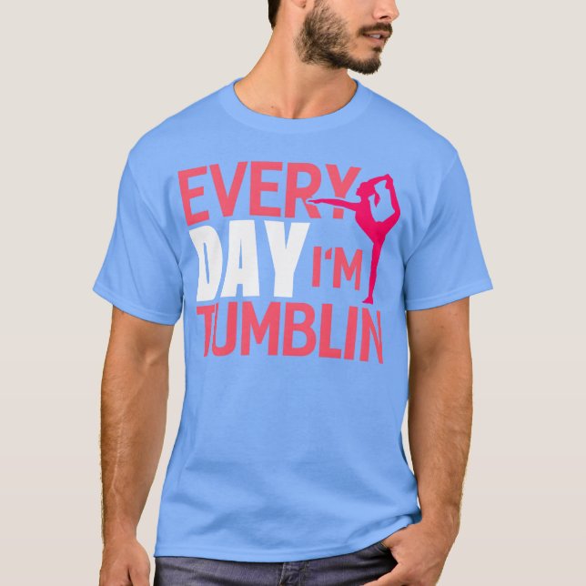 Everyday Imumbling Funny Gymnasticumbling 70s retr T Shirt (Framsida)