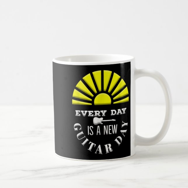 Everyday Is A New Guitar Day Funny Quote Guitarist Kaffemugg (Höger)
