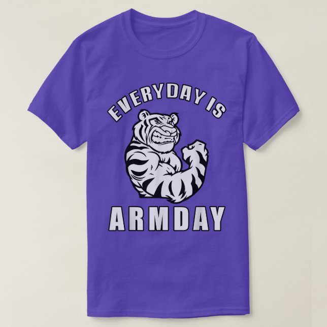 Everyday Is Arm Day Bodybuilding Tee Curling Fitne (Design framsida)