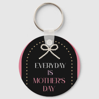 Everyday is Mothers Day Elegance Pink Bow Keychain Nyckelring