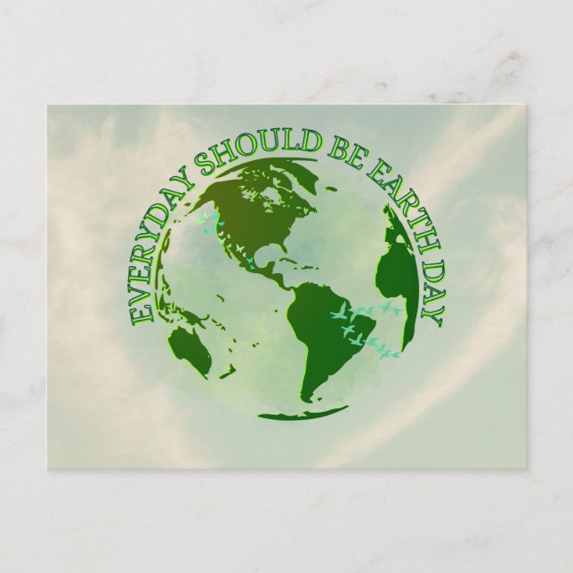 Everyday should be Earth Day Helg Vykort (Framsida)