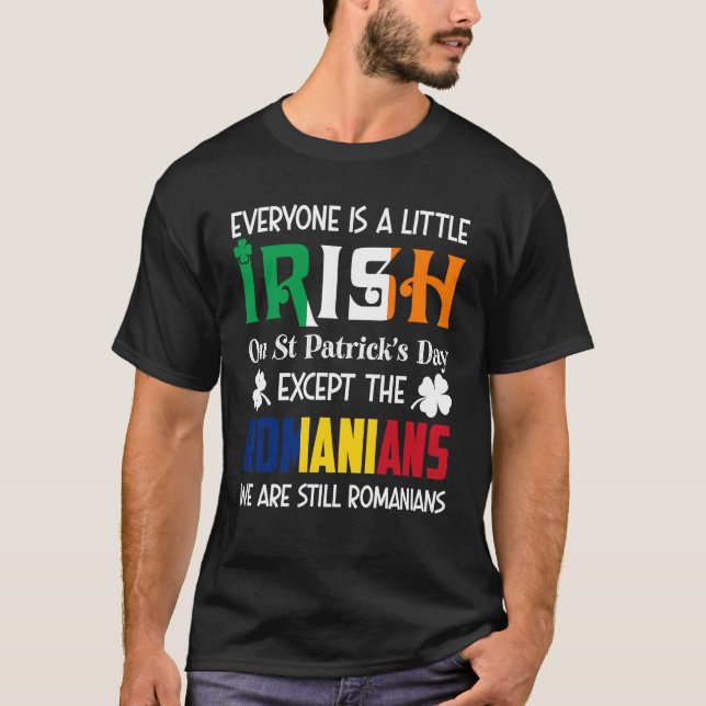 Everyone Is A Little Irish On St Patricks Day Roma T Shirt (Framsida)