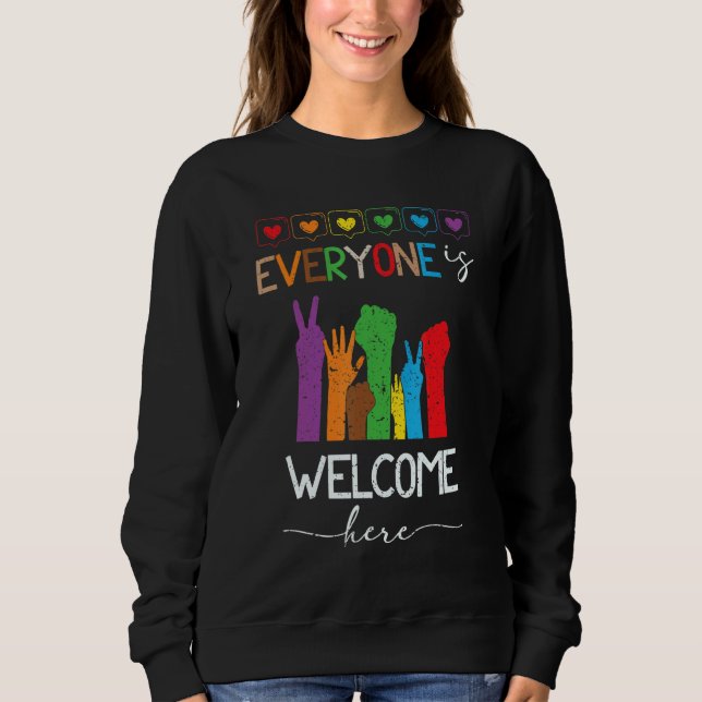 Everyone is welcome here Unity Day Anti Bullying A T Shirt (Framsida)