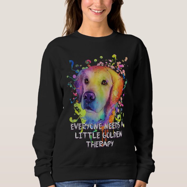 Everyone Needs Little Golden Therapy Golden Retrie T Shirt (Framsida)