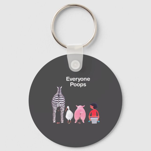 Everyone Ops Funny Zebra G Toilet Humor  Nyckelring (Framsida)