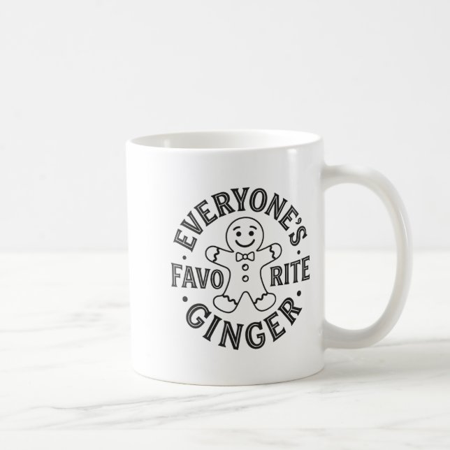 Everyone's Favorite Ginger T Funny Gingerbread Man Kaffemugg (Höger)