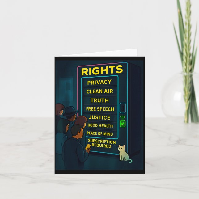 Everything For A Price Funny Satire Gift  Kort (Framsida)