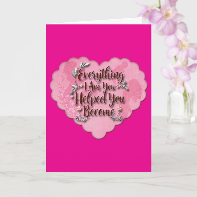 Everything I Am – Soft Floral Typography Art Kort (Orkide)