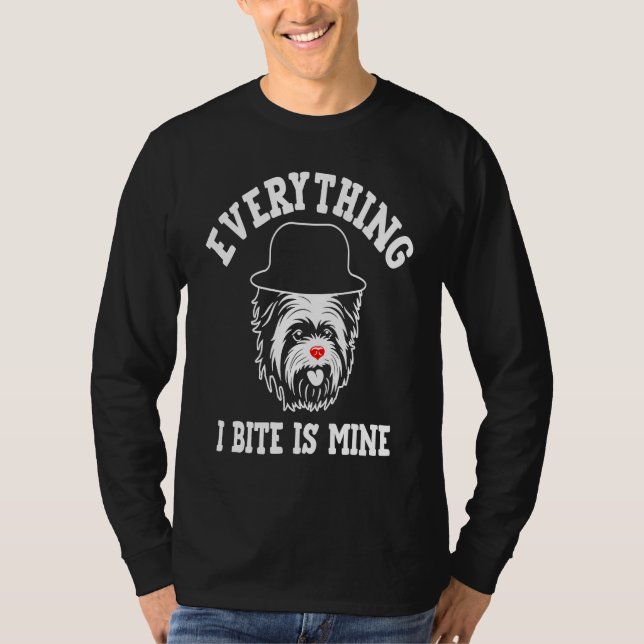 Everything I Bite Is Mine Yorkshire Terrier Dog Br T Shirt (Framsida)