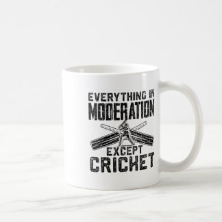 Everything In Moderation Funny Graphic For Cricket Kaffemugg