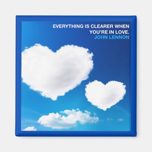 EVERYTHING IS CLEARER WHEN YOU'RE IN LOVE MAGNET (Framsidan)