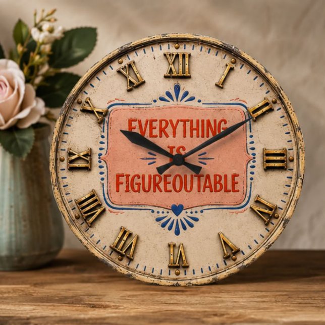 Everything Is Figureoutable Positive Motivation  Stor Klocka (Skapare uppladdad)