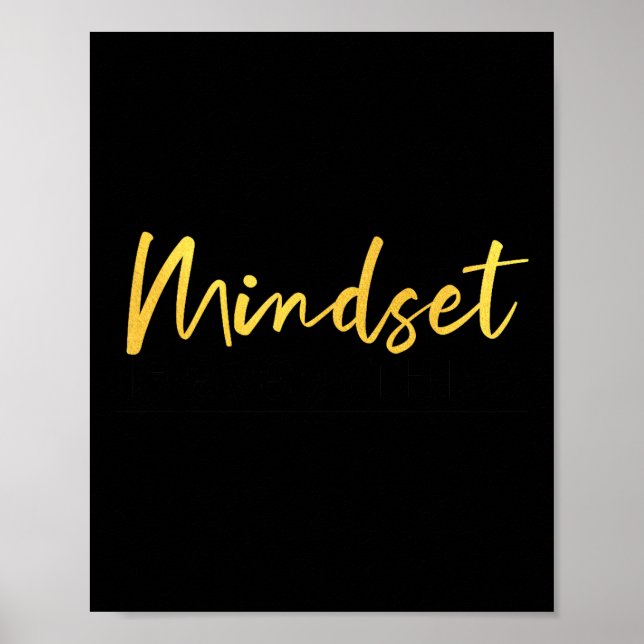 Everything Is Mindset Inspirational Mind Motivatio Poster (Framsidan)