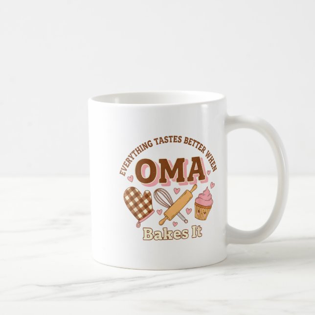 Everything Tastes Better When Oma Bakes It Mother' Kaffemugg (Höger)
