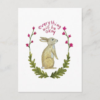 Everything Will Be Ok Postcard Helg Vykort