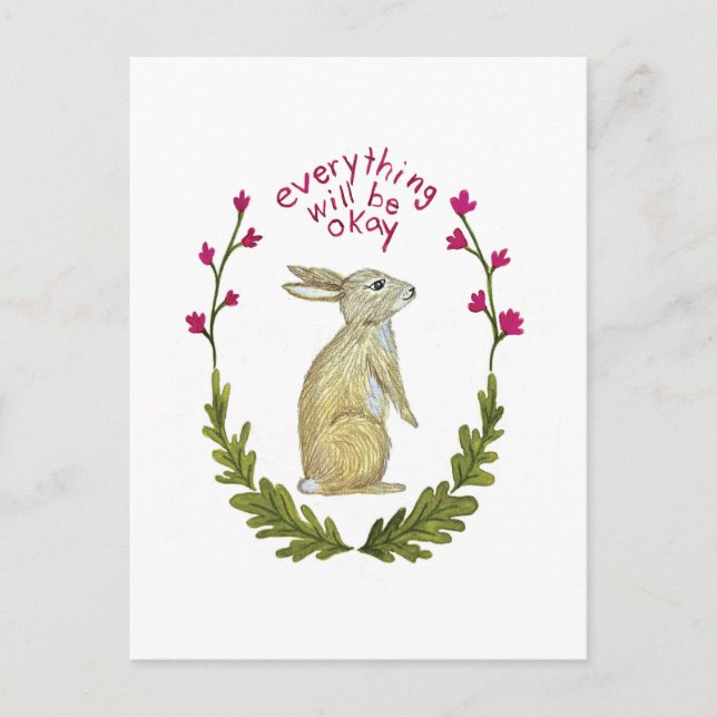 Everything Will Be Ok Postcard Helg Vykort (Framsida)