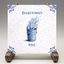Everything's Fine Delft Blue Dutch Style 