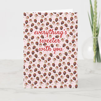 Everything's Sweeter with You Valentines Day Card Helgkort