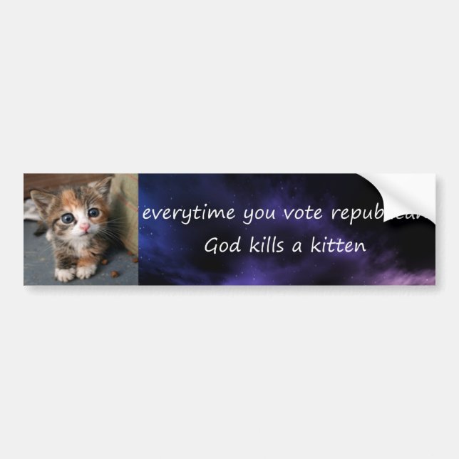 everytime du röstar republikanen bildekal (Framsidan)