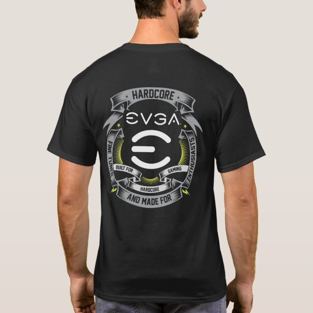 EVGA "Hardcore Enthusiast" Black T-Shirt (Baksida)