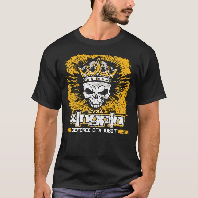EVGA Kingpin GTX 1 080 Ti Skull Krona T-Shirt (Framsida)