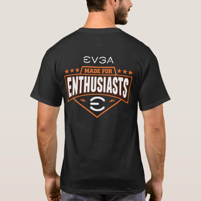 EVGA "Made for Enthusiast" Black T-Shirt (Baksida)