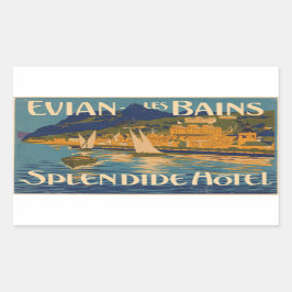 Evian Les Bain Schweiz Rectangular Sticker Rektangulärt Klistermärke