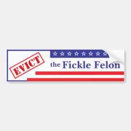 Evicera Fickle Felon Bumper-etiketten Bildekal