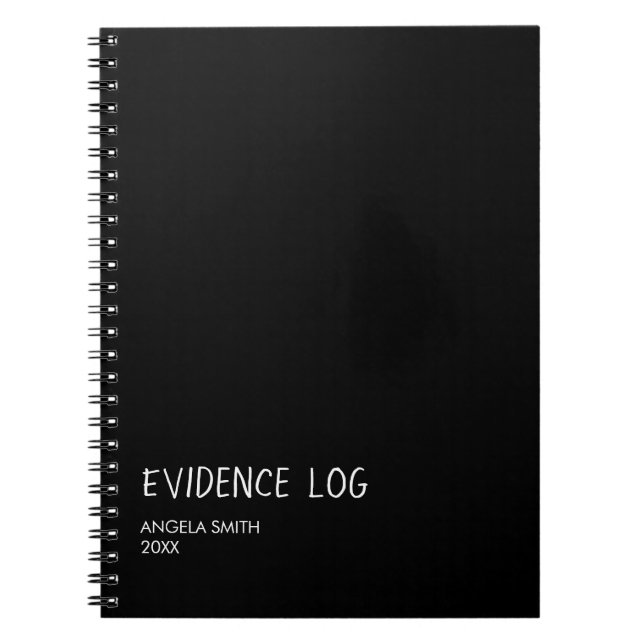 Evidence Log Notebook – Funny Dark Humor Journal,  Anteckningsbok (Framsidan)