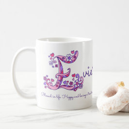 Evie känd menande dekorativ E monogrammugg Kaffemugg
