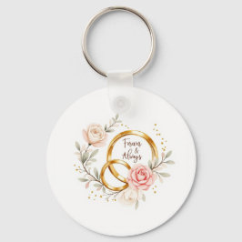 Evig & Alltid – Romantisk Bröllopsringar Konst Nyckelring