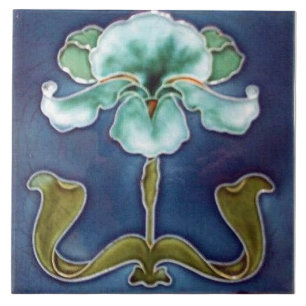 Evig blomning blå iris kakelplatta