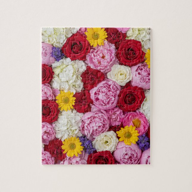 Evig Blomning: En Premium Blommig Tapet Pussel (Vertikal)