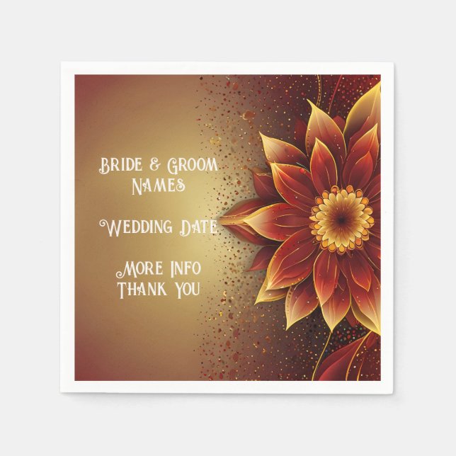 Evig Blomning: En Tidlös Firande av Kärlek Pappersservett (Framsidan)