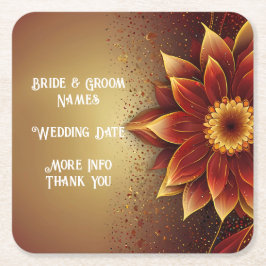 Evig blomning: En tidlös firande av kärlek Underlägg Papper Kvadrat