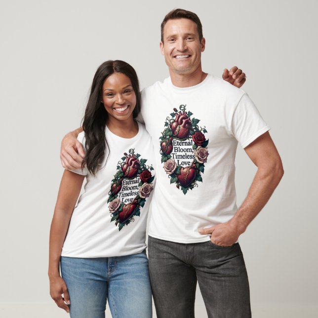 Evig Blomning Tidlös Kärlek Sammanflätade Hjärtan  T Shirt (Unisex)