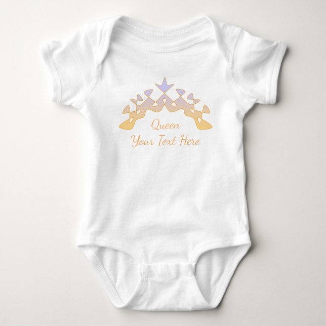 Evig Drottning Krona Gul Lila Anpassningsbar T Shirt (Framsida)