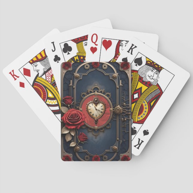 Evig elegans – Klockverkshjärta Casinokort (Baksidan)