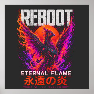 Evig Flamma Illustration – Fenix av Neoneld Poster