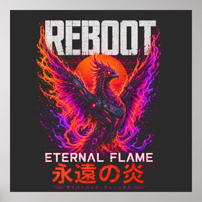 Evig Flamma Illustration – Fenix av Neoneld Poster (Framsidan)