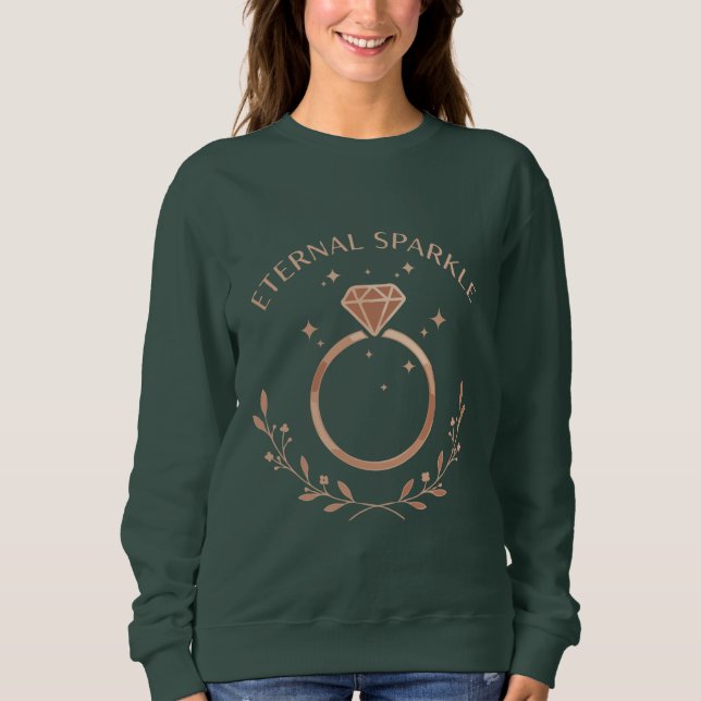Evig Glans | Elegant Roséguld Diamantring T Shirt (Framsida)