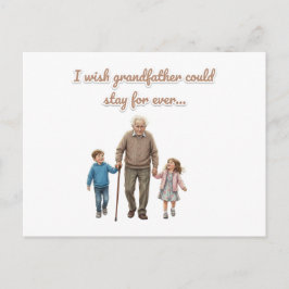 Evig kärlek farfar och barnbarn vykort