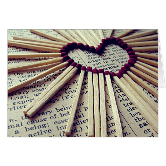 Evig kärlek för hjärta hälsningskort (Framsidan Horizontal)