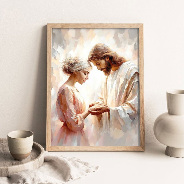 Evig kärlek, kristen konst, Jesus och kvinna konst Poster (Skapare uppladdad)