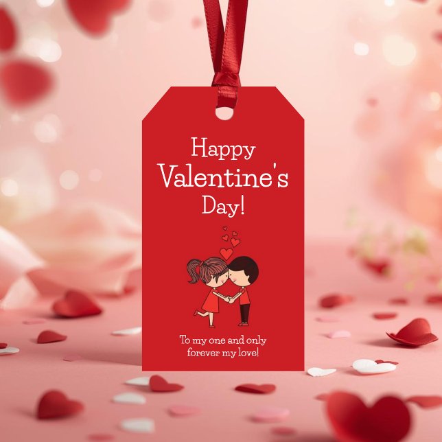 Evig kärlek Romantisk valentinskänslig presenttagg Presentetikett (Skapare uppladdad)
